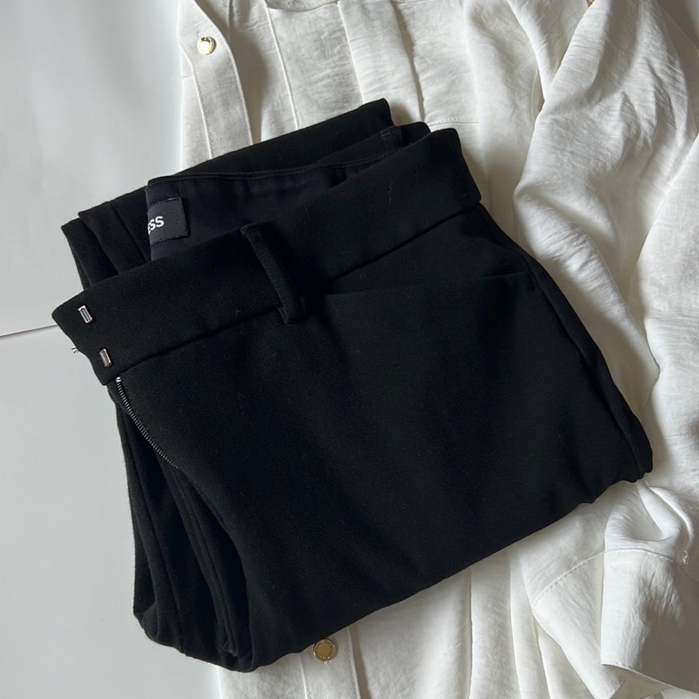 Express Stretch Skinny Mid Rise Black Pant